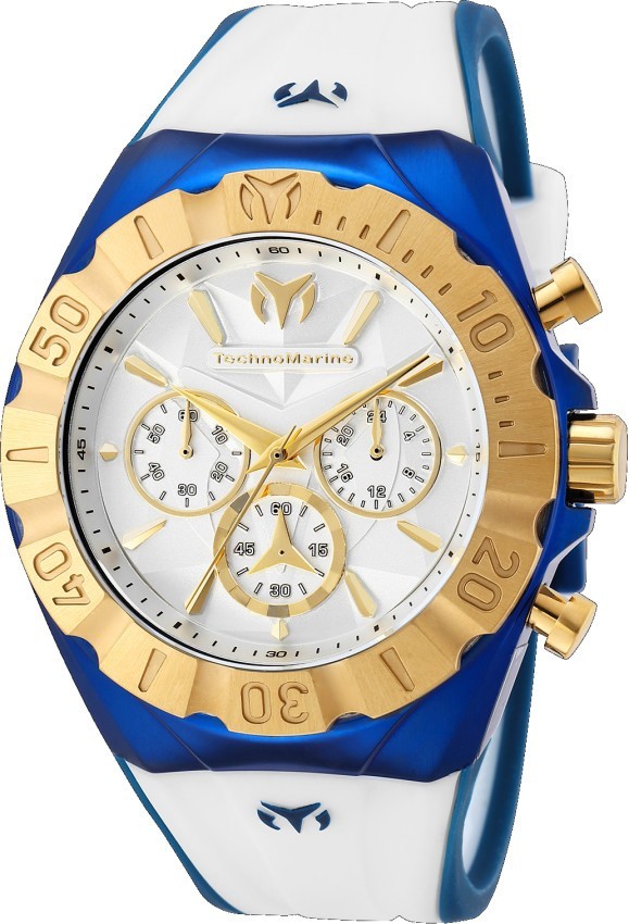 TechnoMarine Cruise Monogram Men's 45mm Electric Blue Chrono Watch TM-121140
