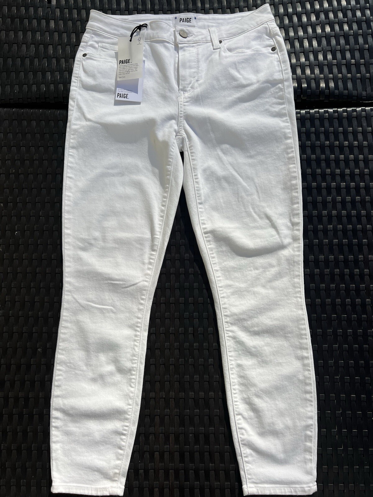 PAIGE Women\'s White Casual Skiing Slim Denim Jeans Size 28 X 26