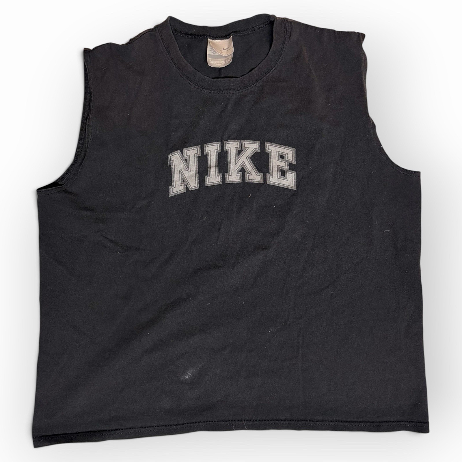 Vintage 2000s Nike Black Sleeveless Tank Top Men’s L Athletic Gym Y2K Excellent