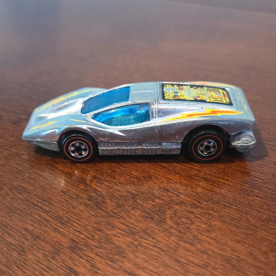 Vtg 1974 HOT WHEELS REDLINE SUPER CHROME LARGE CHARGE 1:64 DIECAST CAR Vtg 1974 HOT WHEELS REDLINE SUPER CHROME LARGE CHARGE 1:64 DIECAST CAR