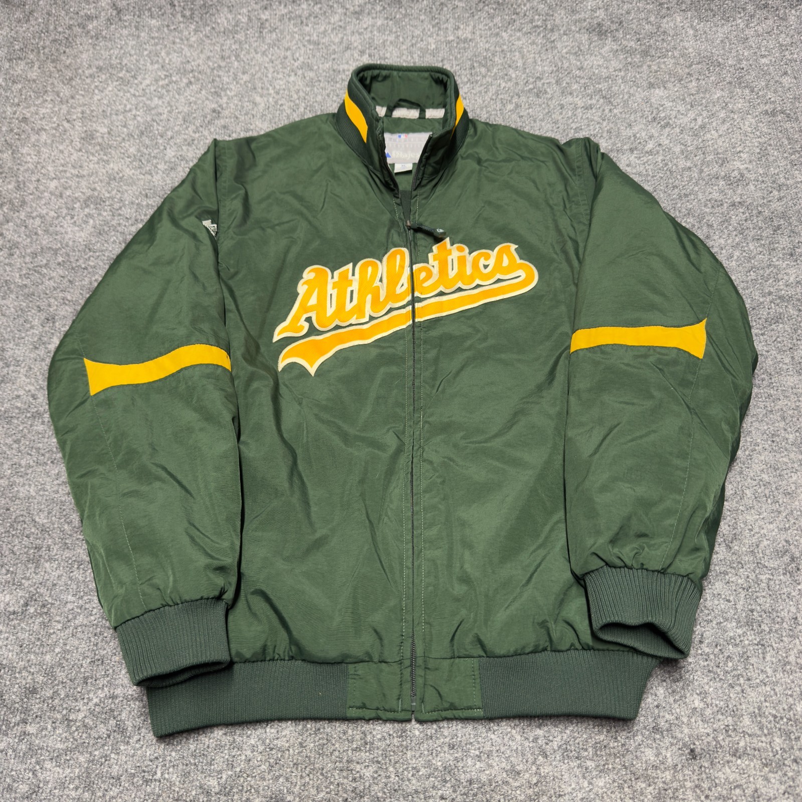 Majestic Oakland A\'s Athletics Therma Base Authentic Jacket Men XL Zip Dugout