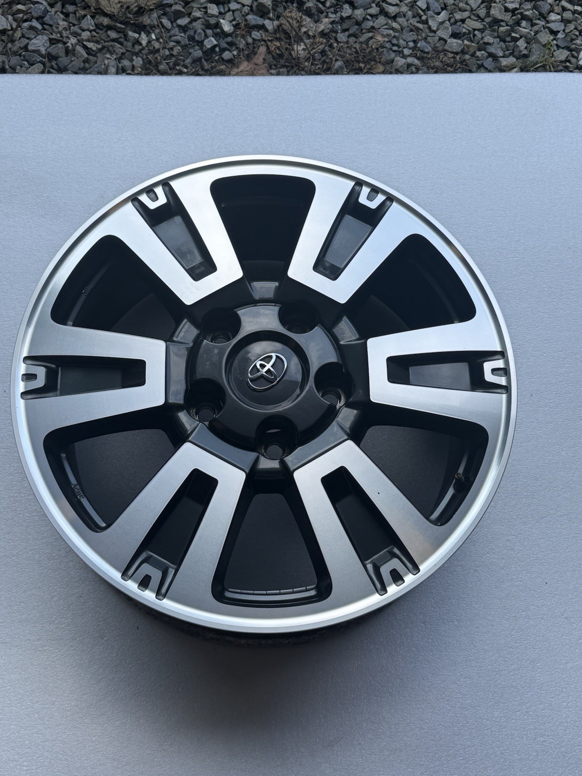 Toyota Tundra 2014 to 2021 OEM 20 Inch Wheel Rim Cap Machine Charcoal 50x150mm
