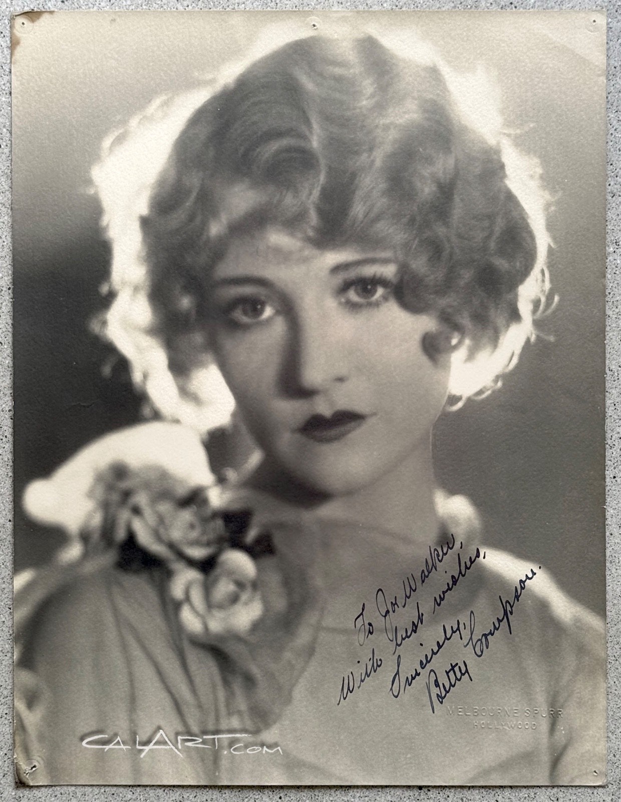 1920s Betty Compson Signed 11x14 Melbourne Spurr Joe Walker Collection  JSA CERT