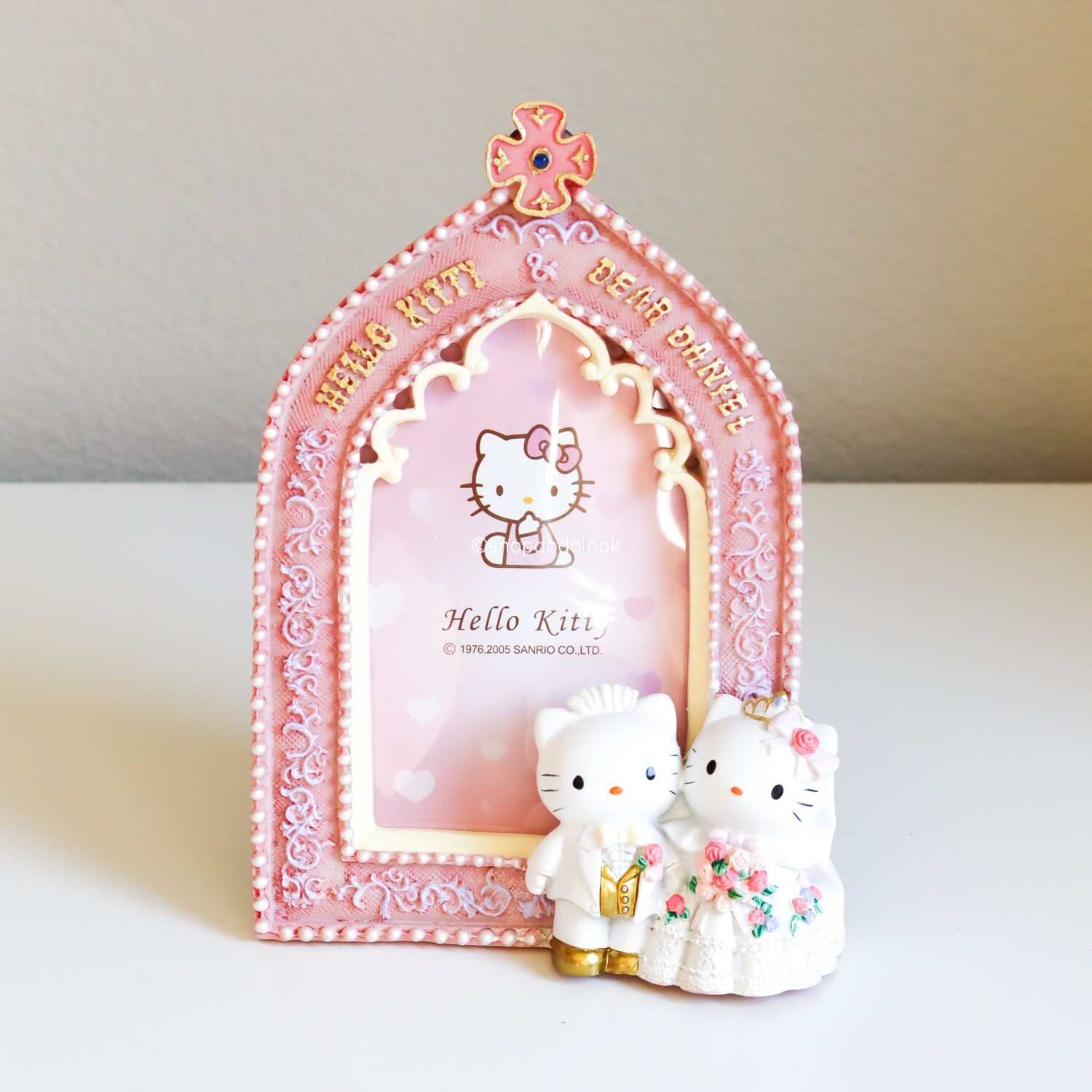 Vintage Sanrio Hello Kitty Dear Daniel Wedding White Dress Photo Frame 7