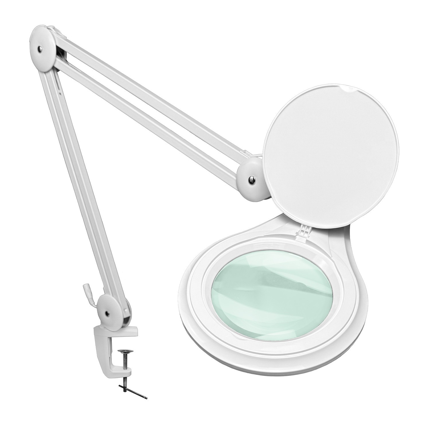LED Magnifying Lamp – Adjustable Brightness, Clamp Mount - for reading, crafts..