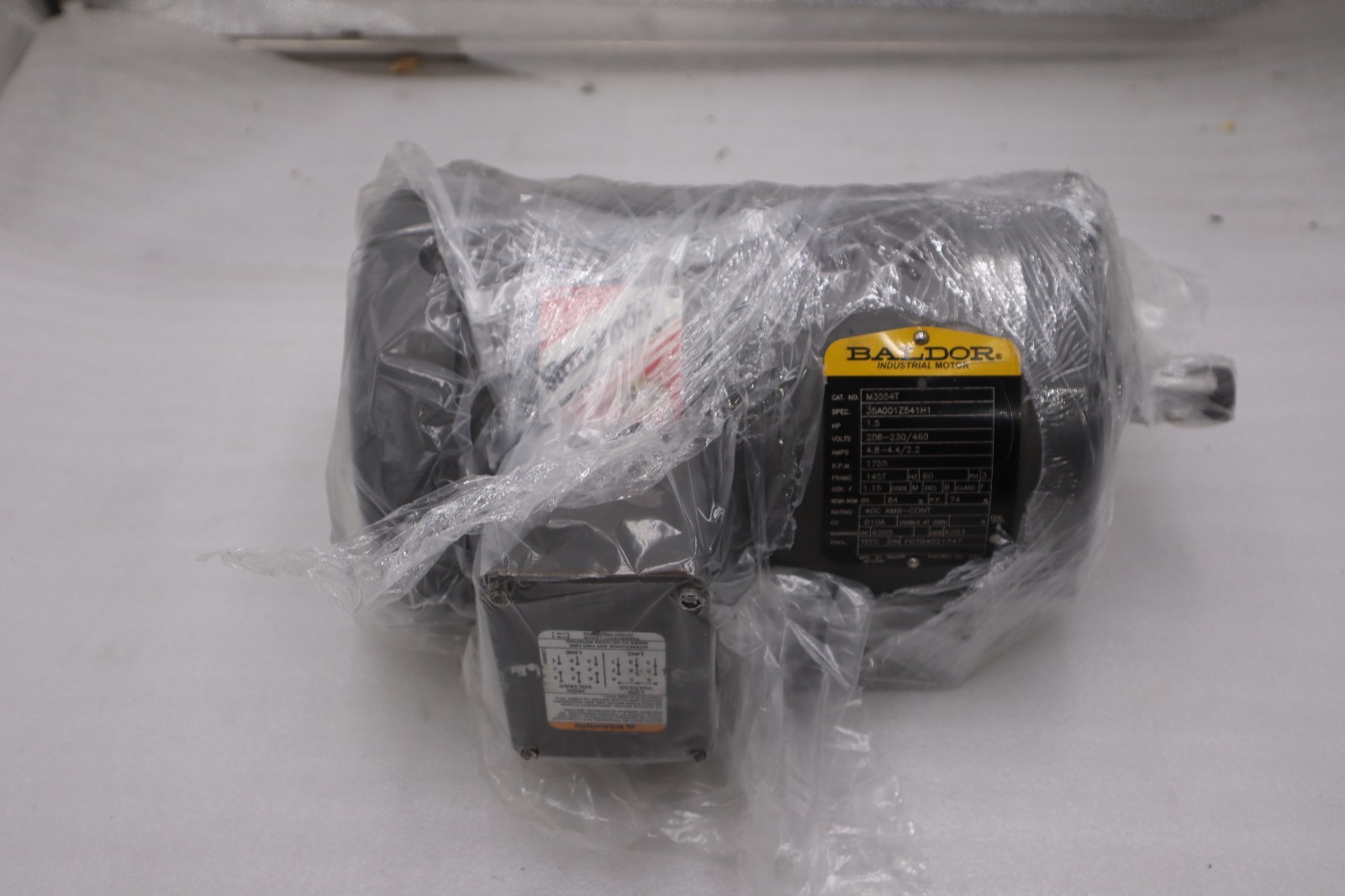 BALDOR M3554T 35A001Z541H1 208-230/460V 5.1-4.8/2.4A NEW UNIT STOCK HP-183