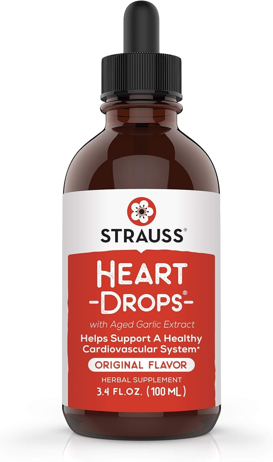 Strauss Naturals Heartdrops, Herbal Heart Supplements With European Mistletoe An