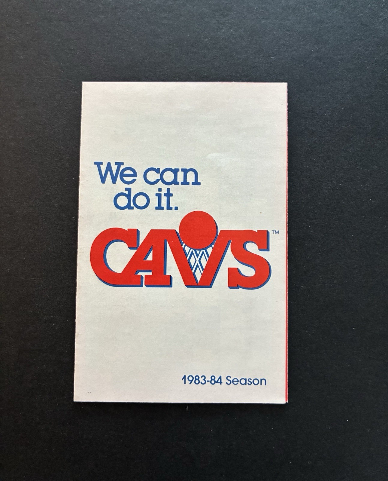 Vintage 1983-84 Cleveland Cavaliers Cavs Pocket Schedule NBA Basketball Vintage 1983-84 Cleveland Cavaliers Cavs Pocket Schedule NBA Basketball