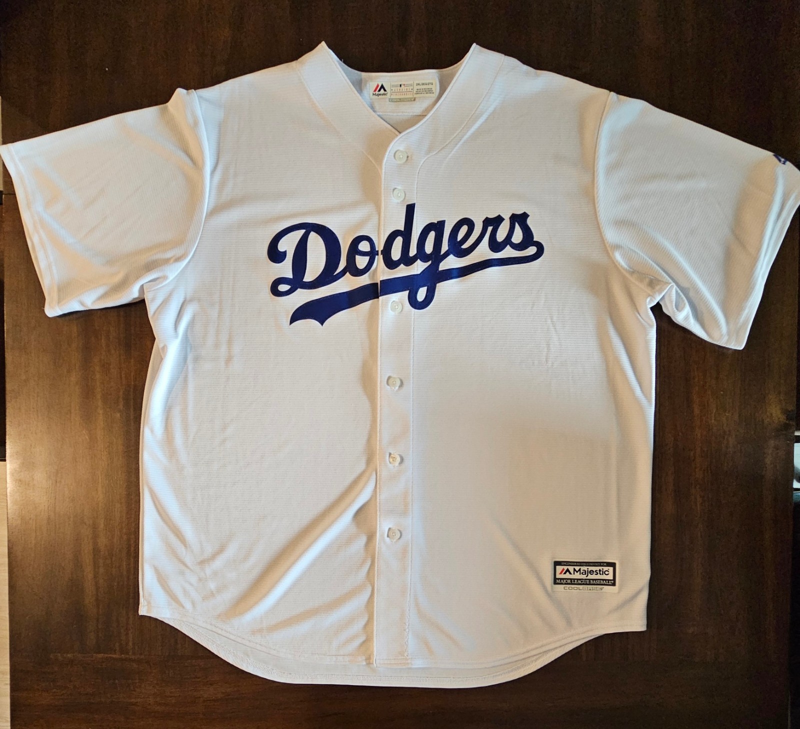 Majestic Los Angeles Dodgers White Home Jersey, Size 2XL