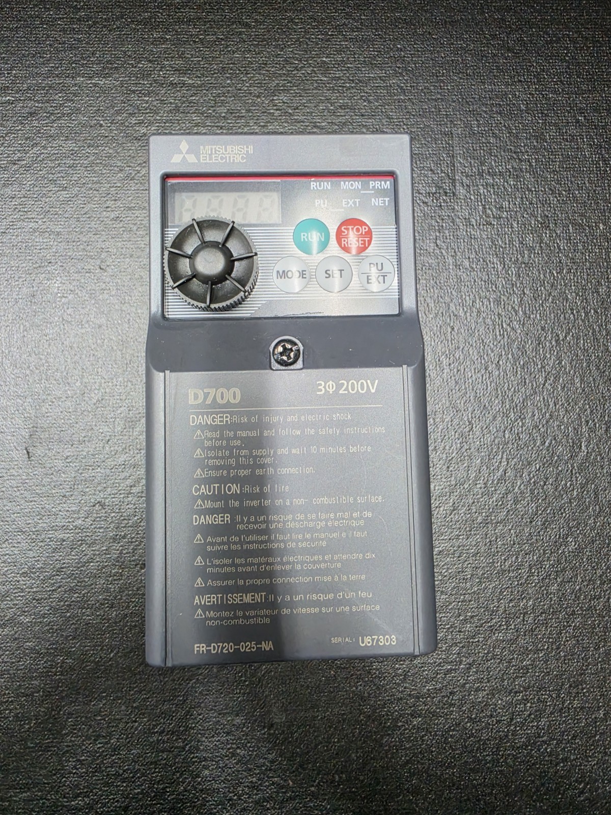 NEW Mitsubishi FR-D720-070-NA VFD Inverter Drive 1.5kW 2HP 230V NEW Mitsubishi FR-D720-070-NA VFD Inverter Drive 1.5kW 2HP 230V
