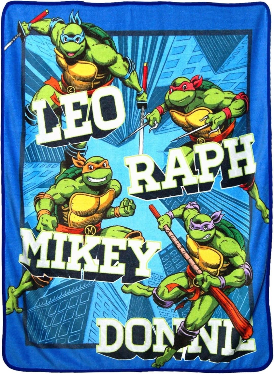TMNT Teenage Mutant Ninja Turtles Silky Soft Throw Blanket 40\ TMNT Teenage Mutant Ninja Turtles Silky Soft Throw Blanket 40\