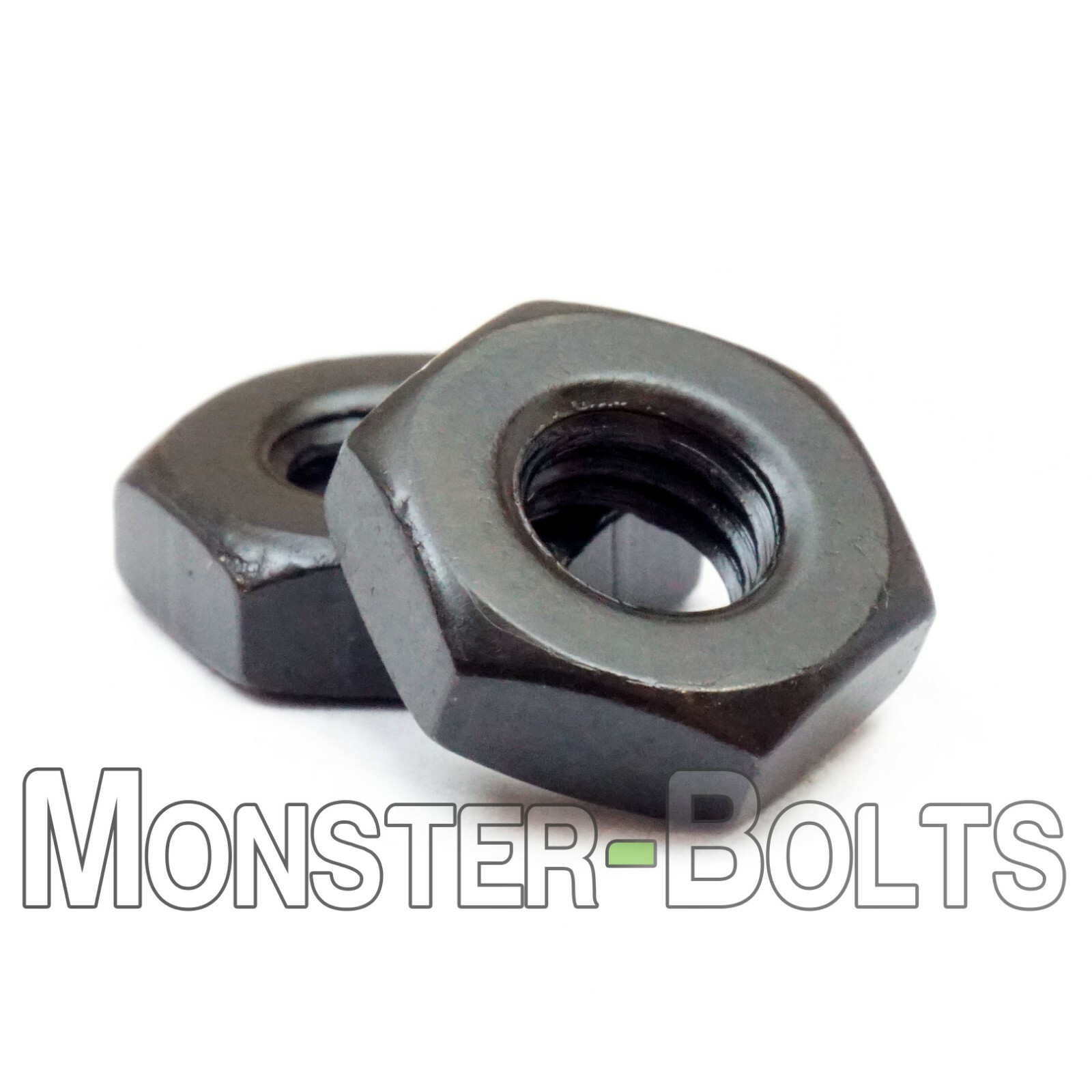 #8-32 - Bulk Qty 10,000 - Hex Machine Screw Nuts Steel w/ Black Oxide