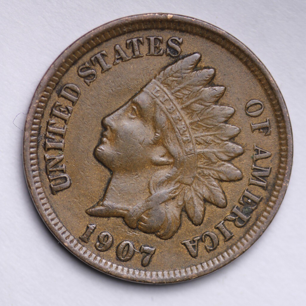 1907 Indian Head Cent Penny NICE VF / XF Sharp LIBERTY --  **