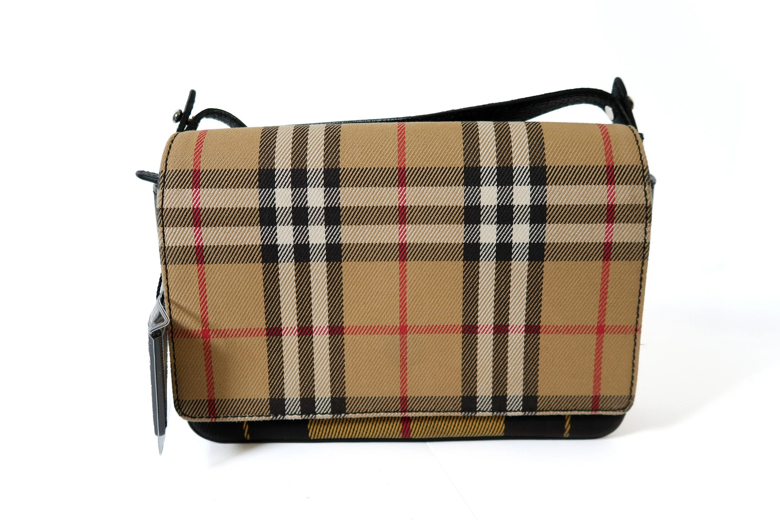 Burberry Hampshire Check Flap Shoulder Crossbody Bag