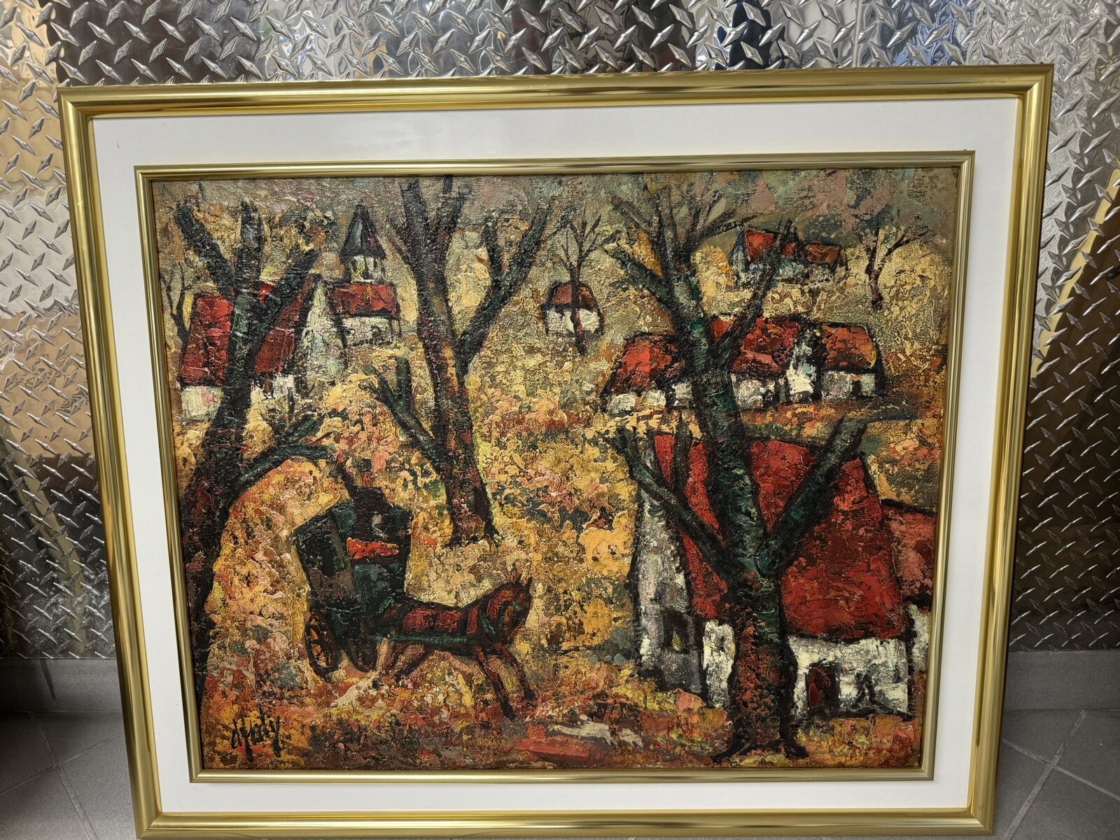 Henri D’Anty French Modernist School Of Paris Oil Painting Mid 20th C.