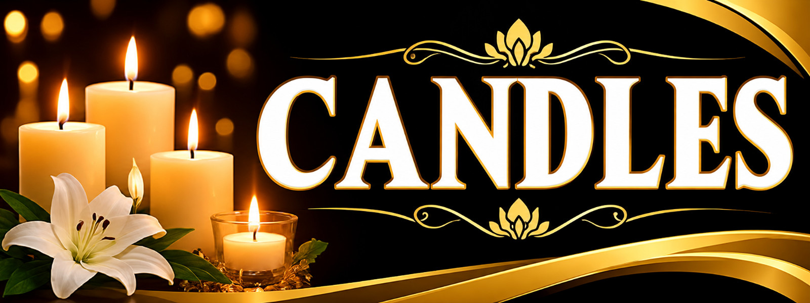 3ft x 8ft CANDLES  Banner  (CAN BE PERSONALIZED)