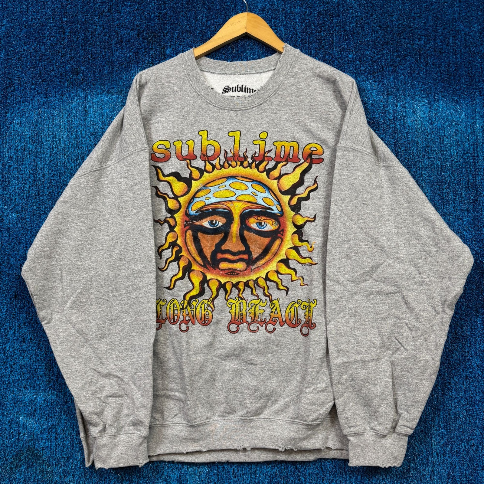 Sublime Long Beach Sun Oversized Ska Punk Band Crewneck S/M Sublime Long Beach Sun Oversized Ska Punk Band Crewneck S/M