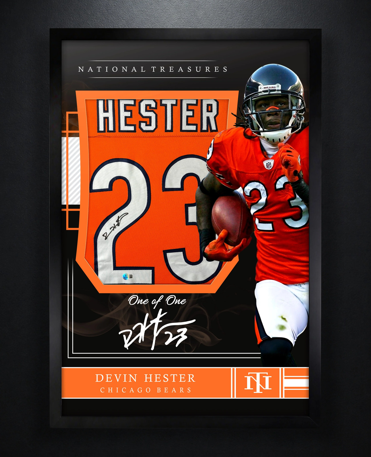Devin Hester Signed Chicago Bears Jersey Framed Beckett COA Auto Display