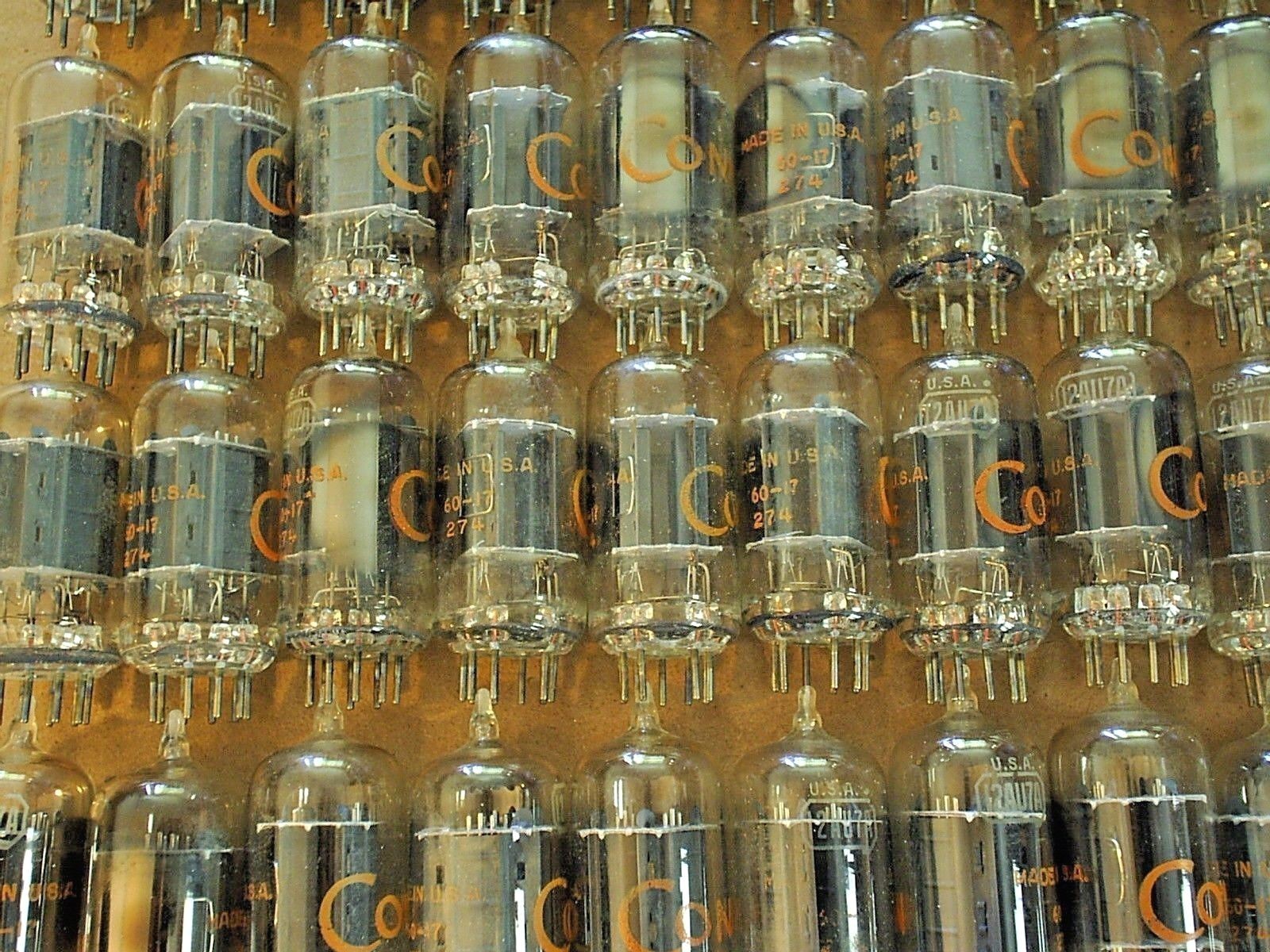 Vintage RCA 12AU7A PLATINUM++ Grade Clear Top Preamp Tubes Matched Pair 90% NOS