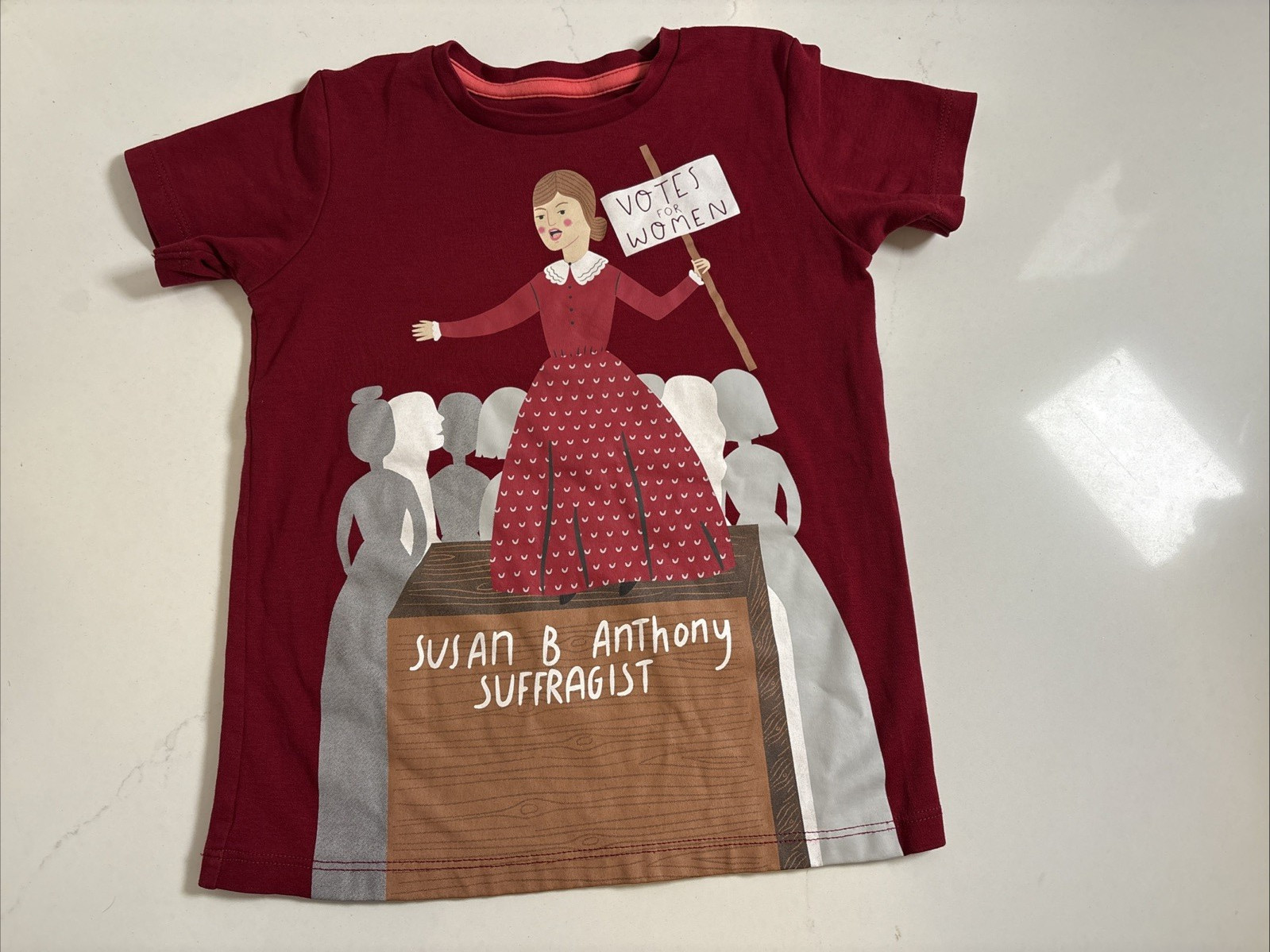 Piccolina Susan B Anthony Suffragist Tee Girl Size 5T 5