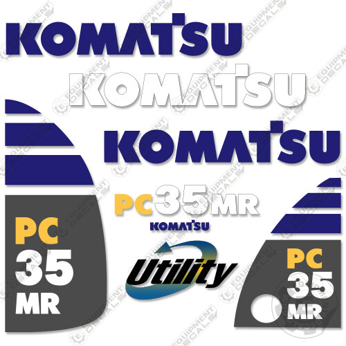 Fits Komatsu PC35MR-2 Decal Kit Mini Excavator Sticker Replacements (PC35MR-2) Fits Komatsu PC35MR-2 Decal Kit Mini Excavator Sticker Replacements (PC35MR-2)