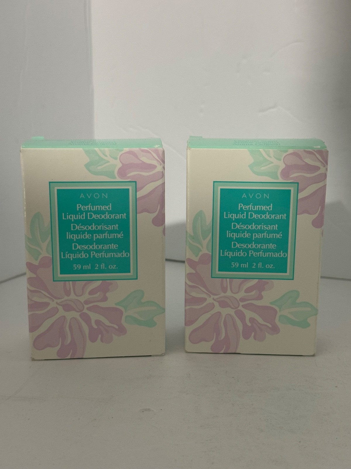 AVON PERFUMED LIQUID DEODERANT 2oz NEW IN BOX ORIGINAL SCENT VINTAGE LOT OF 2
