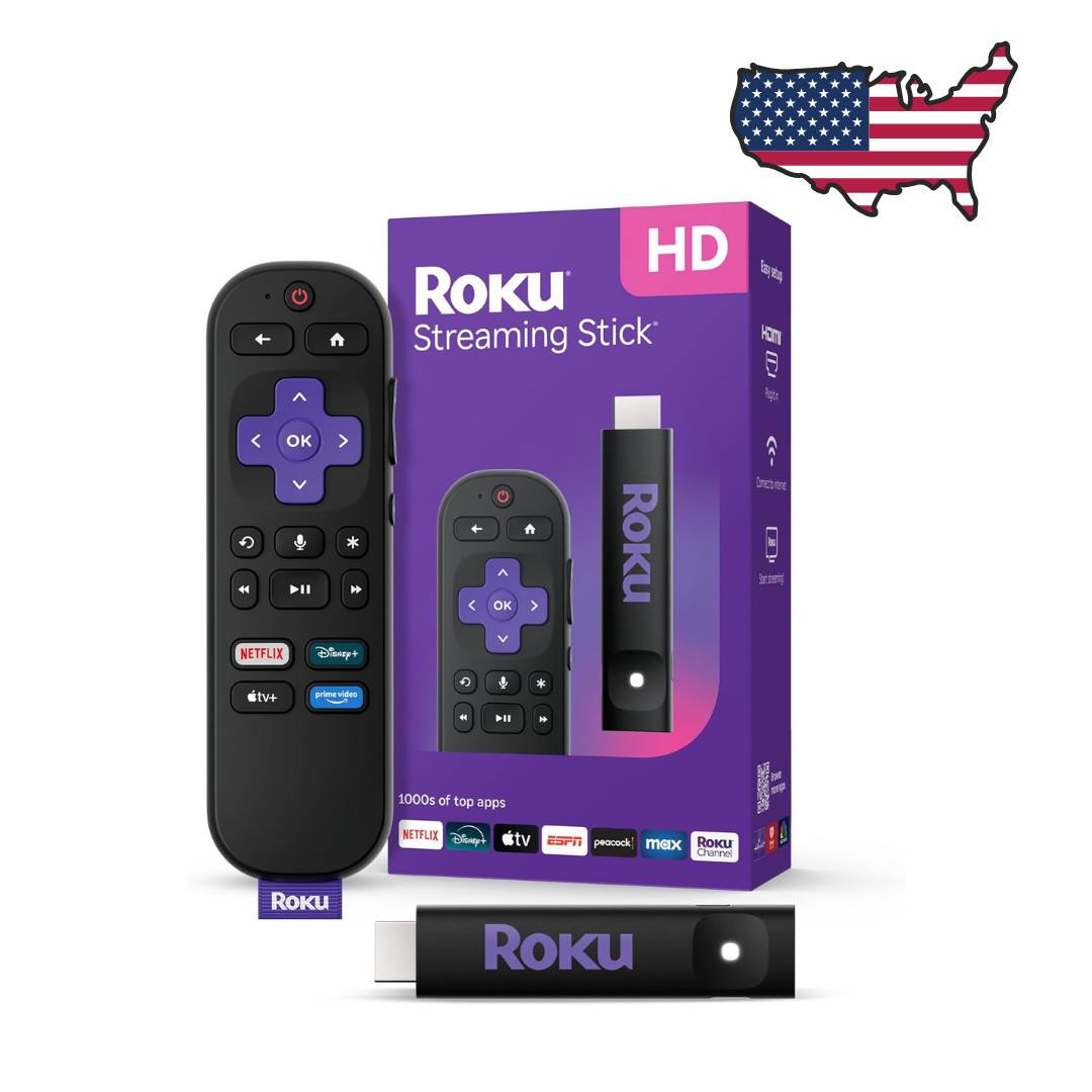 Streaming Stick HD 2025 — HD Streaming Device for TV with  Voice Remote, Free &