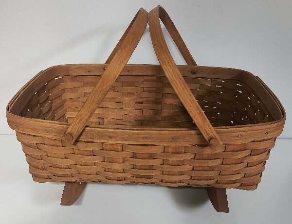 Vintage Longaberger 1988 Rocking Cradle Basket Large 19\