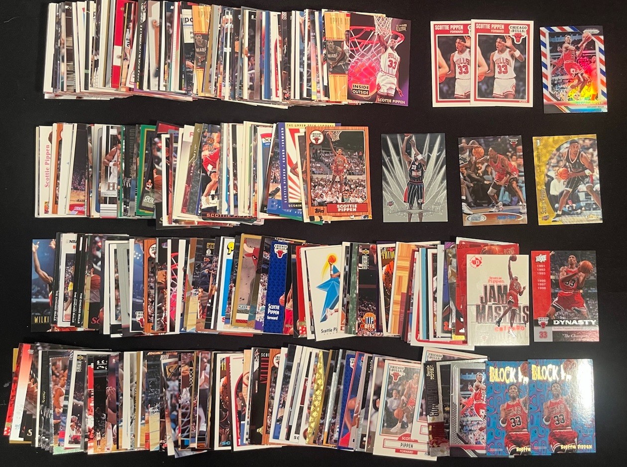 Huge Lot (400) SCOTTIE PIPPEN Basketball Cards W/ INSERTS Chicago Bulls Blazers