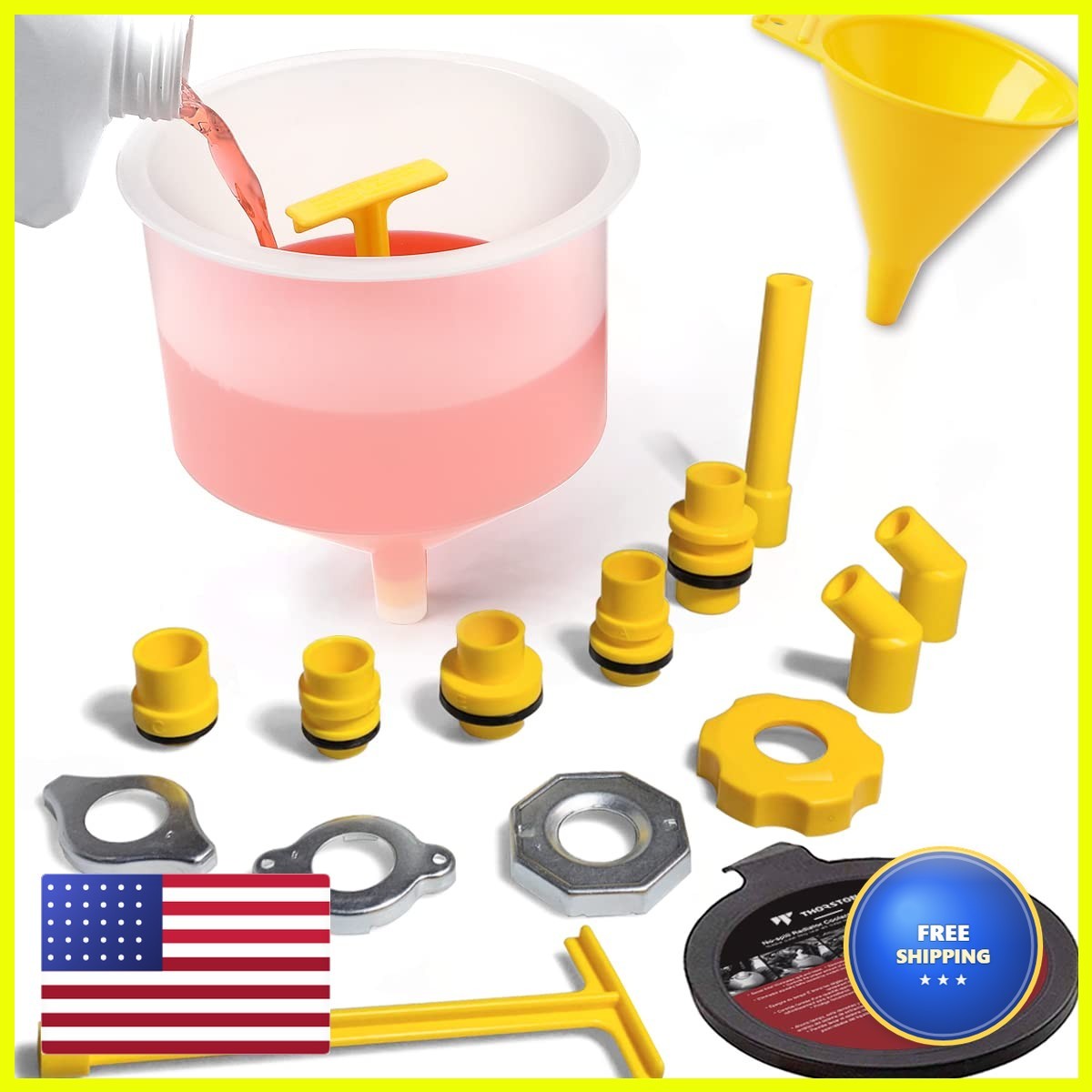 Thorstone 16-Piece No-Spill Coolant Funnel Kit 1_Funnel Kit Thorstone 16-Piece No-Spill Coolant Funnel Kit 1_Funnel Kit