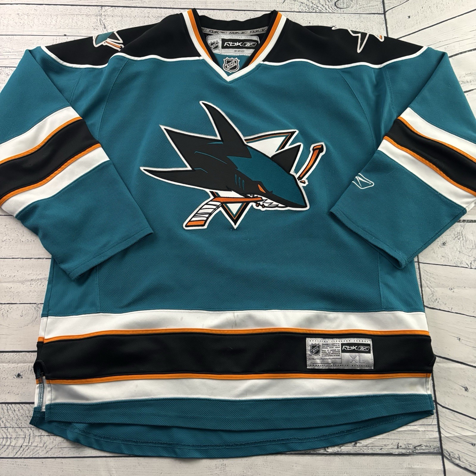 Reebok San Jose Sharks NHL Hockey Jersey Men\'s XL