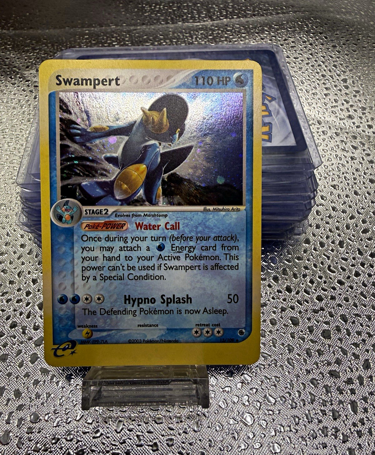 Pokemon TCG Swampert 13/109 EX Ruby & Sapphire Holo Rare Eng 2003 110 HP Arita