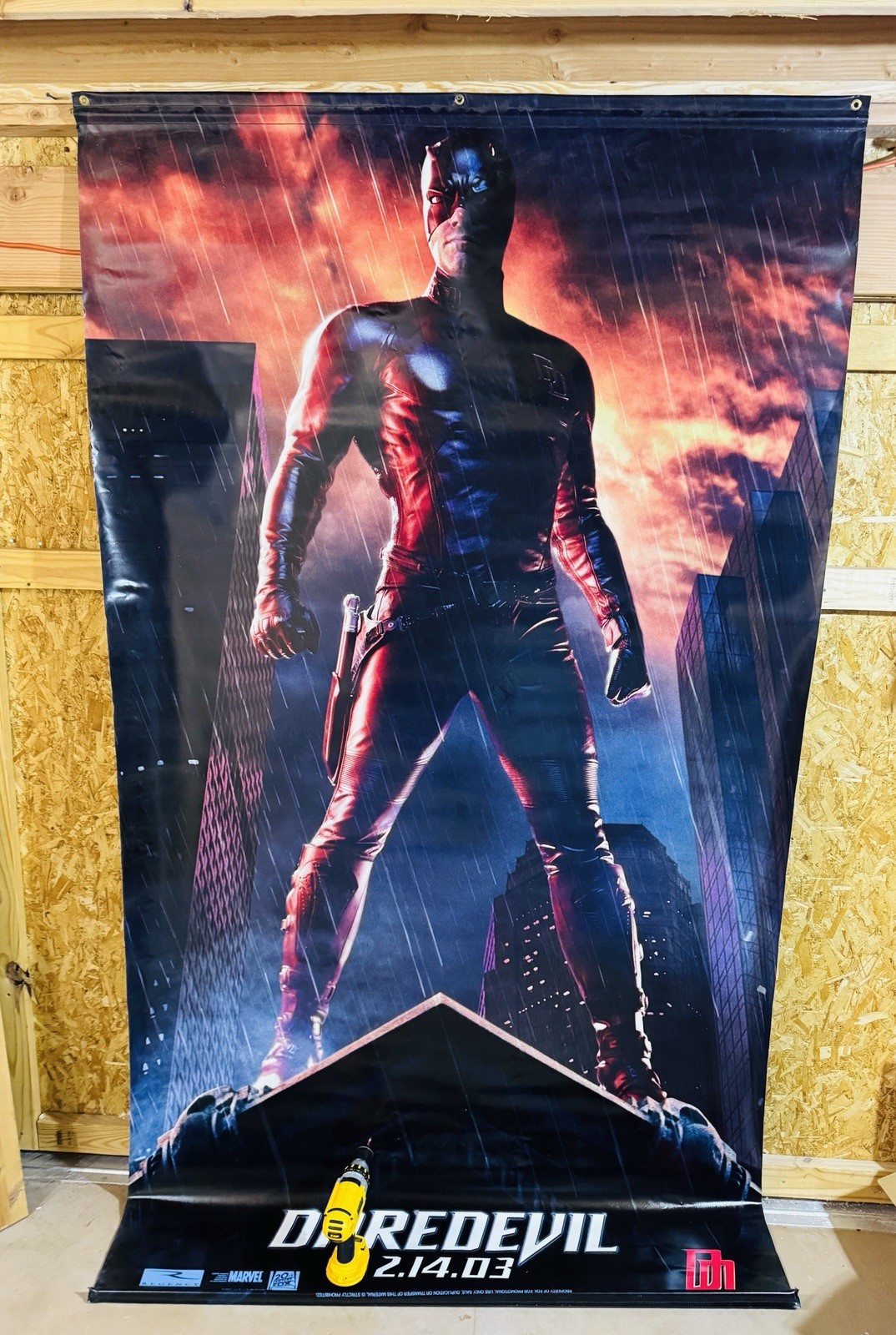 8 Ft. X 5 Ft. Ben Affleck, Daredevil, Original Movie Vinyl Poster Banner Marvel