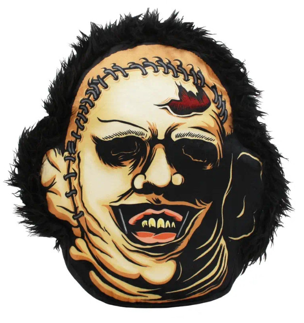 NEW Creepy Co. Texas Chainsaw Massacre LEATHERFACE PILLOW Plush Cushion Horror NEW Creepy Co. Texas Chainsaw Massacre LEATHERFACE PILLOW Plush Cushion Horror