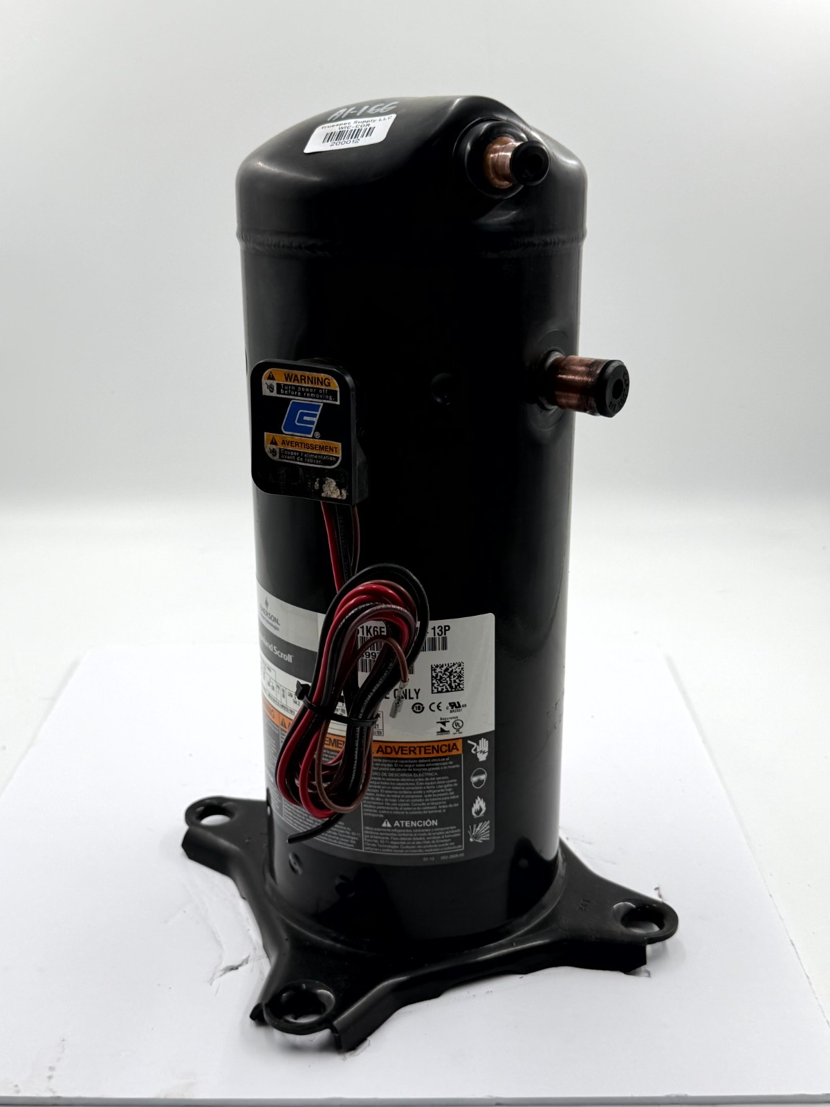 Copeland ZP51K6E-PFV-13P Scroll Compressor 4.5-Ton 208/230V 1PH 51000 BTU R-410A