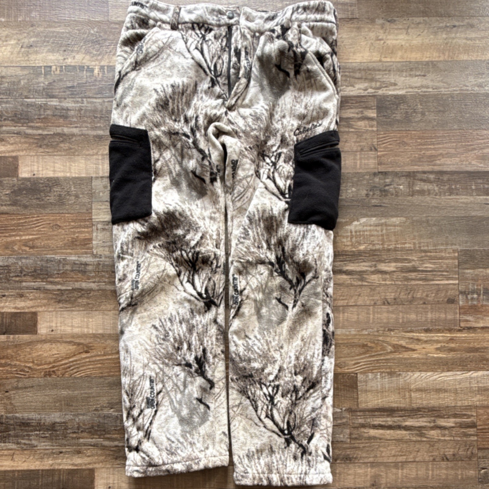 Cabela's Snow Camouflage Hunting Pants Black Size 34 Regular