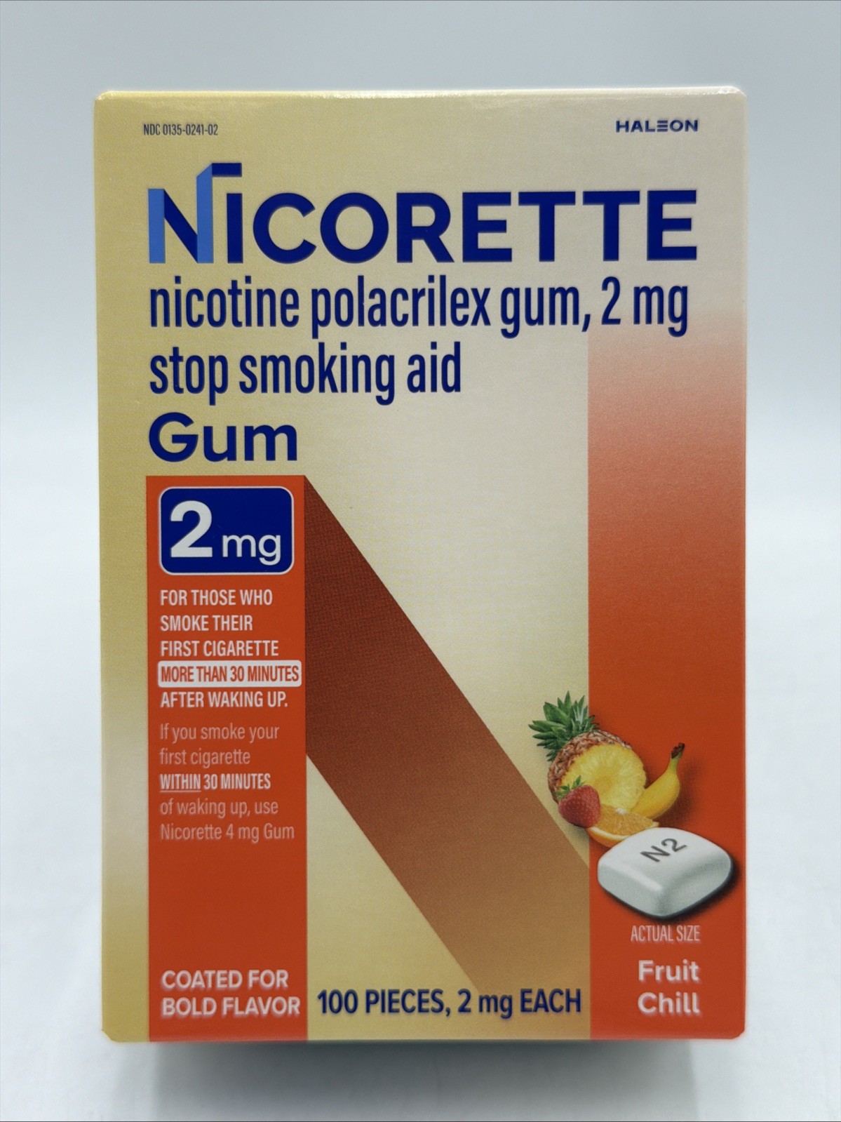 Nicorette Fruit Chill 2mg Gum - 100 Count Nicorette Fruit Chill 2mg Gum - 100 Count