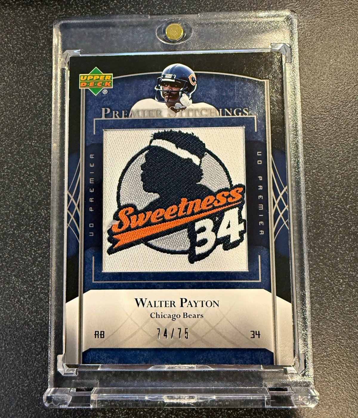 2007 UD Premier Walter Payton Bears Premier Stitchings Patch PS-41 74/75 2007 UD Premier Walter Payton Bears Premier Stitchings Patch PS-41 74/75