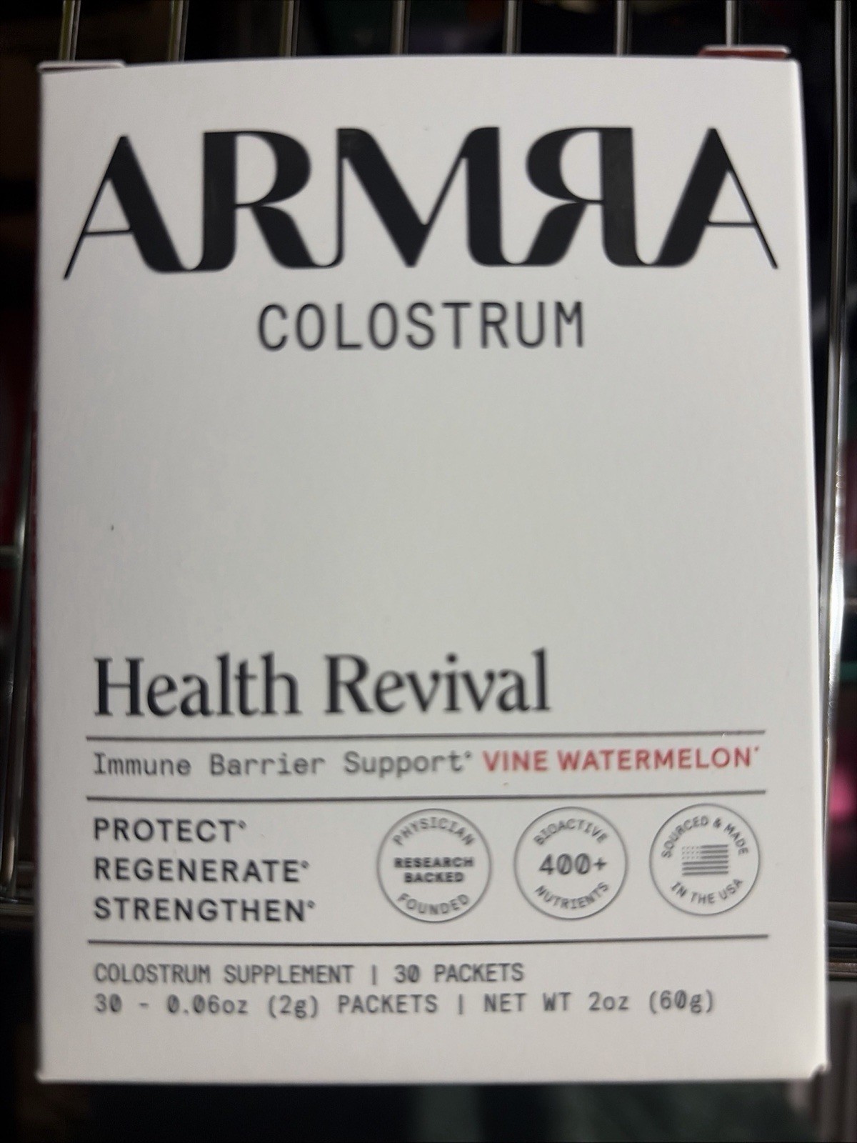 ARMRA Bovine Colostrum Superfood Grass-Fed Immune Fitness Brain Watermelon 30ct ARMRA Bovine Colostrum Superfood Grass-Fed Immune Fitness Brain Watermelon 30ct