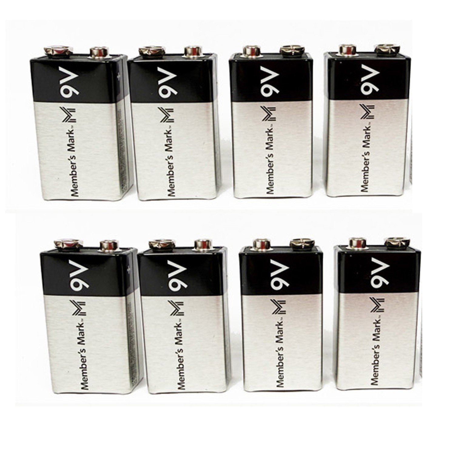 Member's Mark 9V Alkaline Batteries, PACK OF 8 Batteries, DEC 2030
