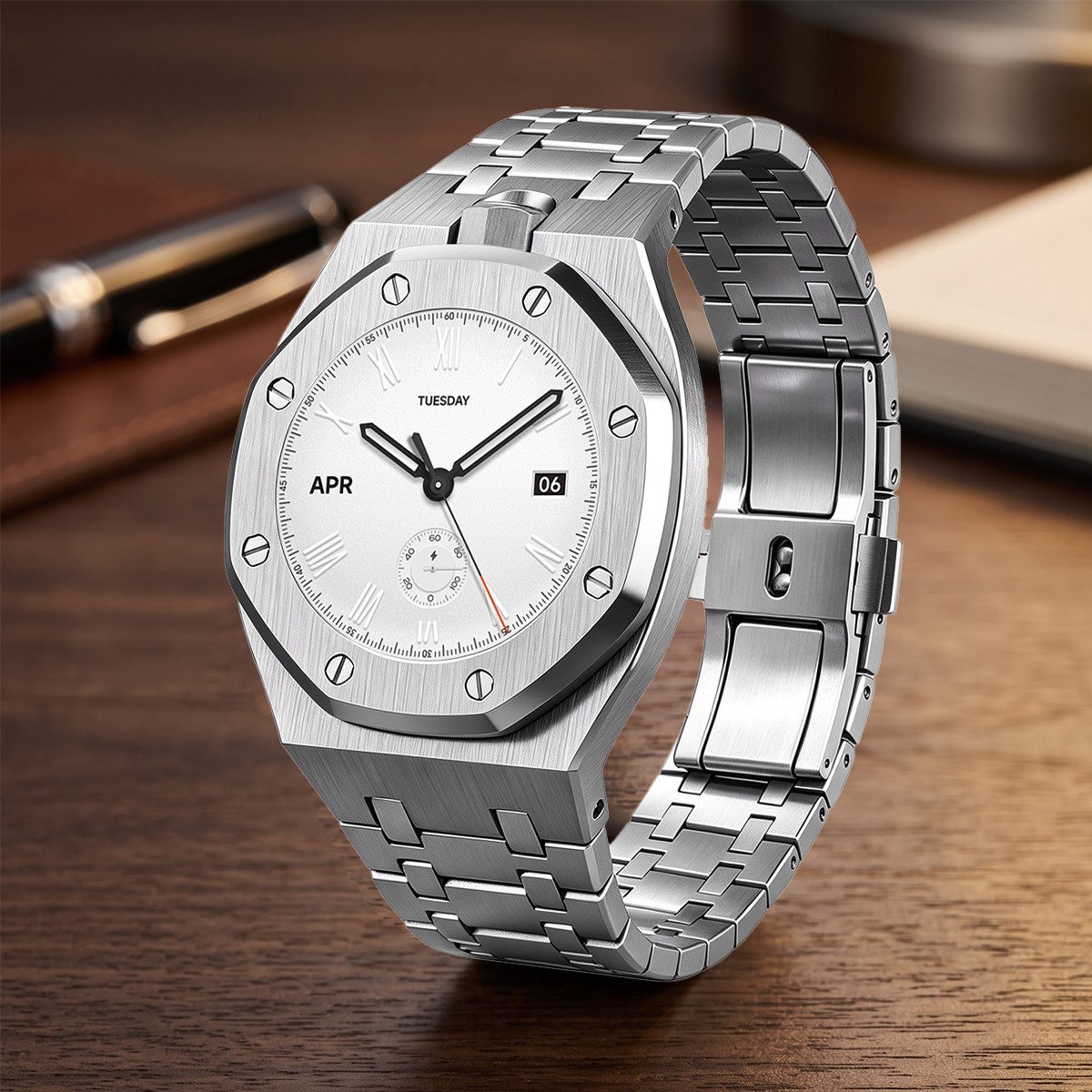 For Swatch Royal Pop Aluminum Case Stainless Steel Band Butterfly Bracelet Strap