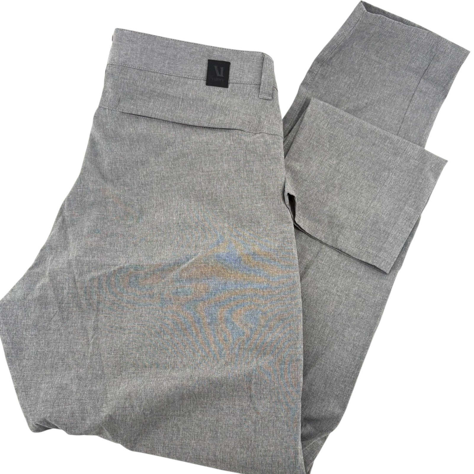 Vuori Mens Meta Pant Heather Grey Stretch Performance Trousers V431 Size 34