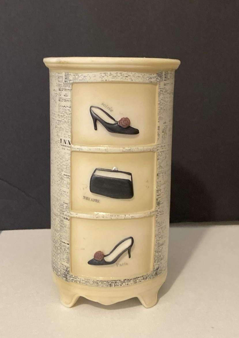 VTG Emily Adams Vogue Tumbler Y2K Makeup Brush Holder Vanity Organizer Decor