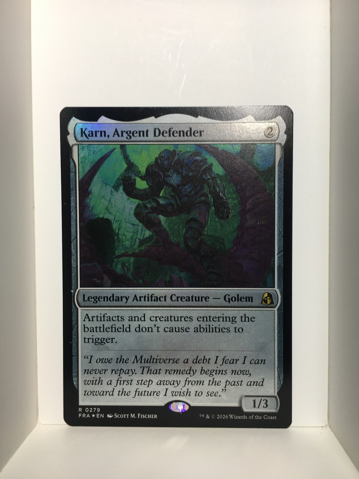 MTG Karn, Argent Defender Reality Fracture Foil