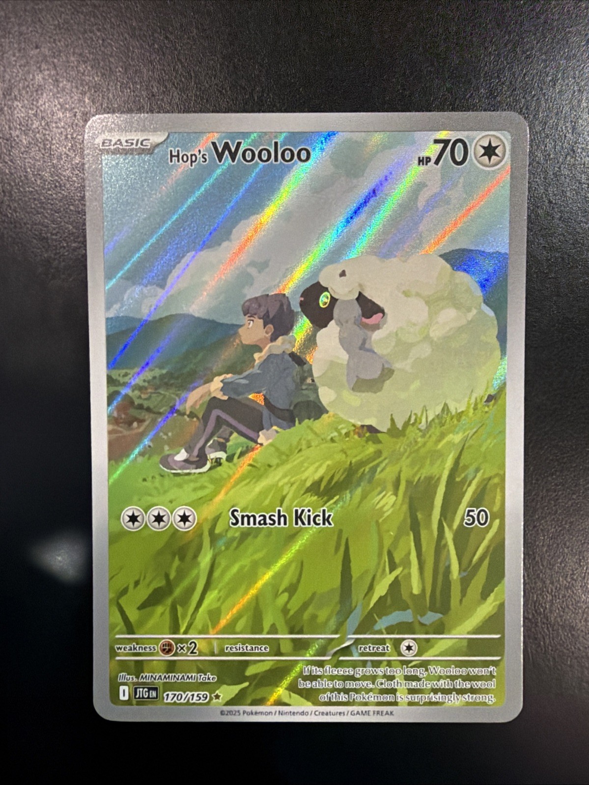 Pokemon Hop\'s Wooloo 170/159 Sv09: Journey Together Holo