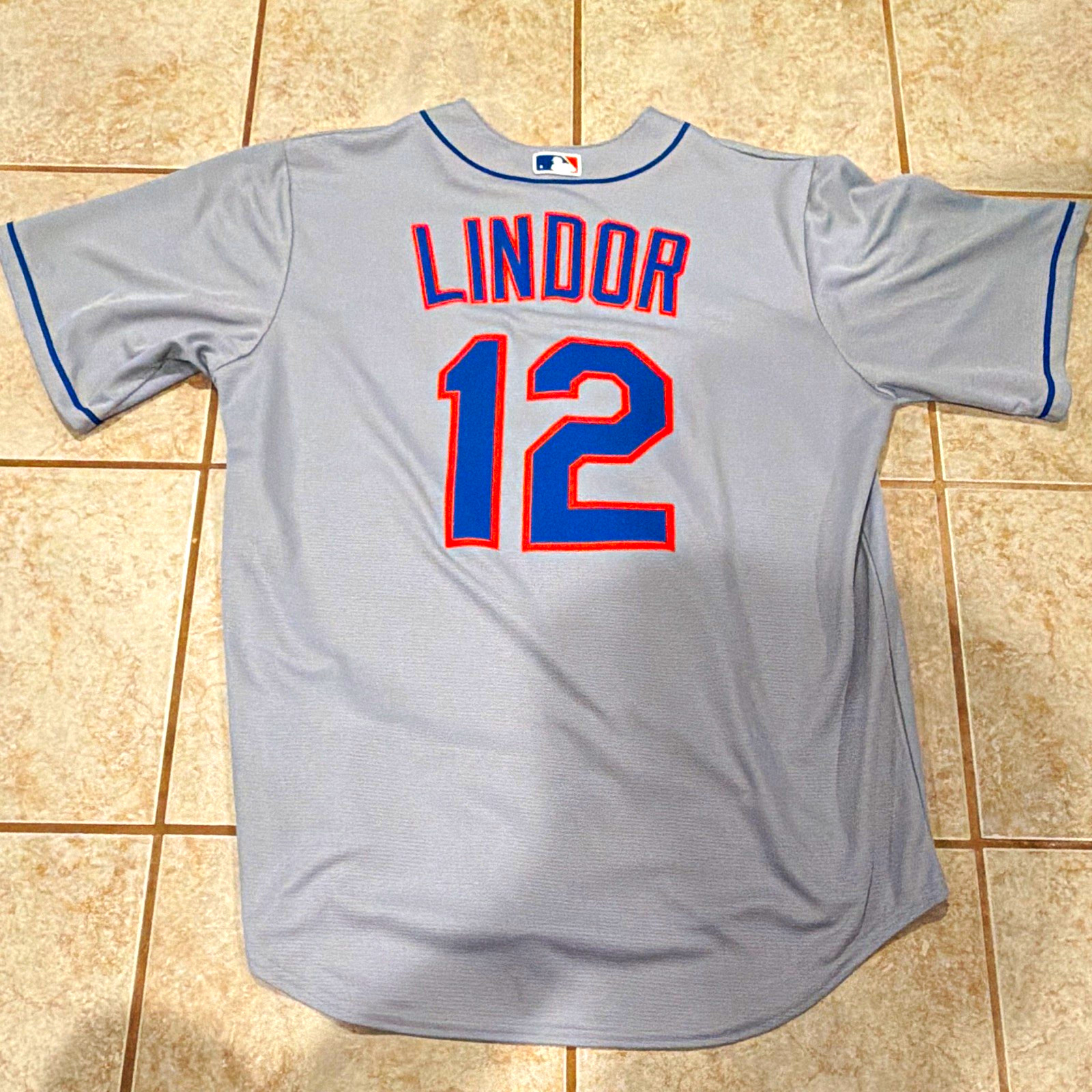 Men’s Large Francisco Lindor Nike New York Mets Road Gray Jersey Men’s Large Francisco Lindor Nike New York Mets Road Gray Jersey