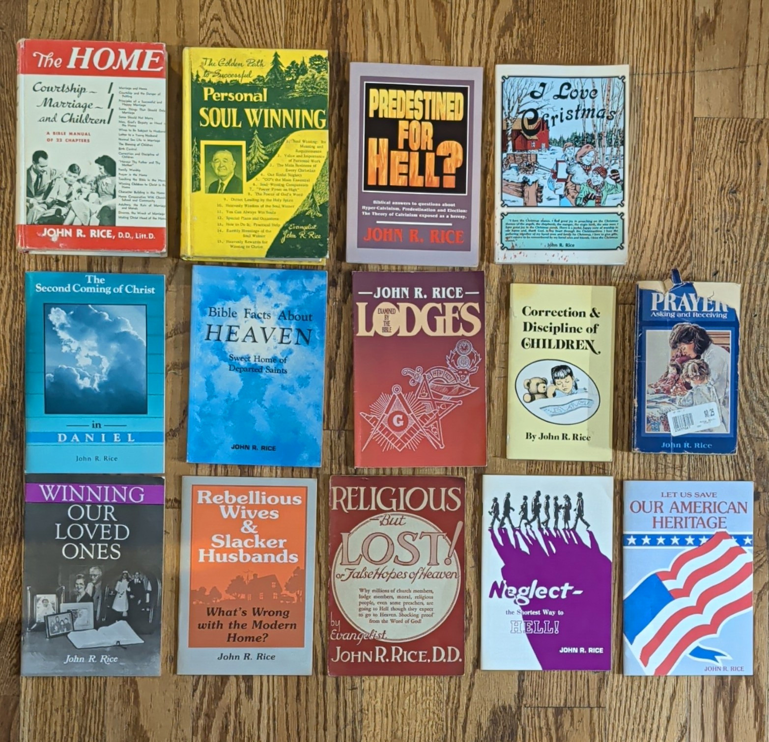 John R. Rice 14 Book & Booklet Lot The Home Prayer Soul Winning Vintage Theology