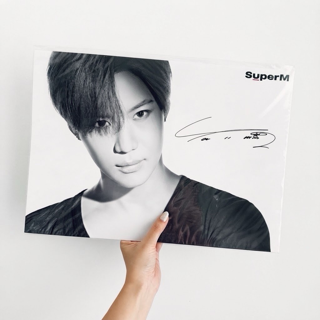 SuperM Taemin Autographed Music Poster Signed 29.7 x 42 cm (A3)