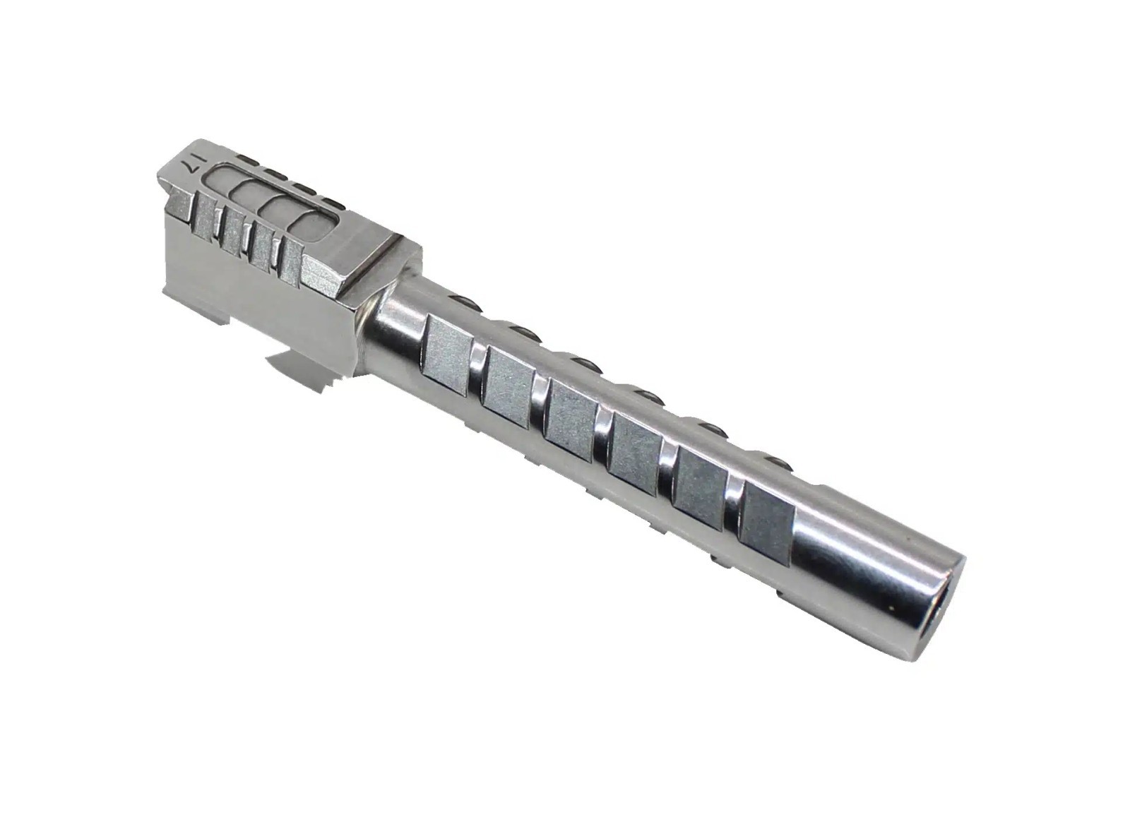 Square Fluted Stainless Optimus Series Flush Cut Barrel for Glock 17
