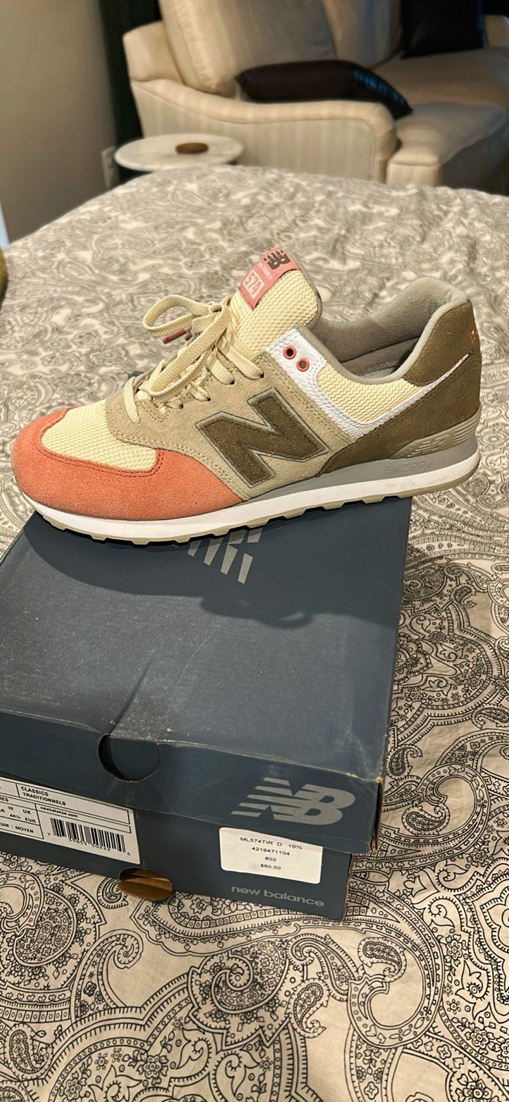 New Balance 574 ML574TIR Olive Low Top Sneakers Men’s US 10.5 D New Balance 574 ML574TIR Olive Low Top Sneakers Men’s US 10.5 D